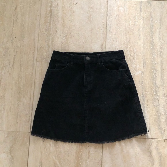 Brandy Melville Dresses & Skirts - Brandy Melville Black Corduroy Skirt